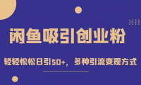 外面收费1680的闲鱼吸引创业粉，轻轻松松日引50+，多种引流变现方式