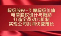 超级股权-引爆超级价值：电商股权设计与激励：打造全员动力机制  实现…