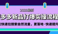 拼多多-新品打爆实操流程：轻松快速拉搜索自然流量，更落地·快速提升!