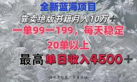 靠卖绝版书籍月入10W+,一单99-199，一天平均20单以上，最高收益日入4500+