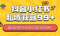 某音，小红书，野路子引流玩法截流自热一体化日引200+精准粉 单日变现3…