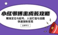 小红书博主成长攻略：精准定位与起号，人设打造与选题，快速涨粉变现