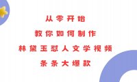 从零开始，教你如何制作林黛玉怼人文学视频！条条大爆款！