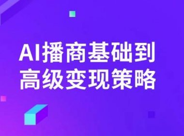 AI-播商基础到高级变现策略。通过详细拆解和讲解，实现商业变现。